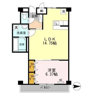 バンガーデン【202号室】の間取り