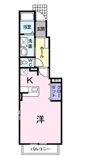 ヴァルト フォルネA【104号室】の間取り