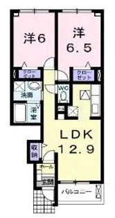 プロスペラーレA【102号室】の間取り