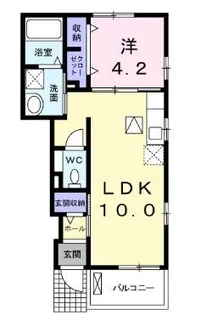 フロールⅡ【104号室】の間取り