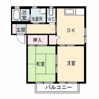 レーヴィンス B棟【102号室】の間取り