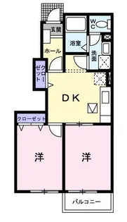 メゾンドクラール【102号室】の間取り