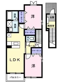 パークヒル【201号室】の間取り