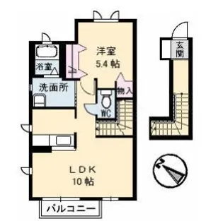 TIME&STYLE EAST【203号室】の間取り