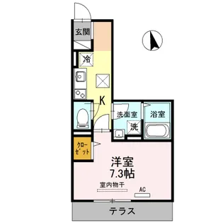 ポートサイドヴィラ Ⅰ【103号室】の間取り