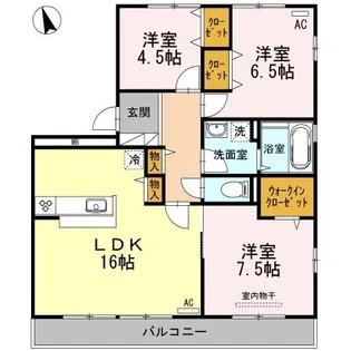 クリスタルガーデンⅤ【301号室】の間取り