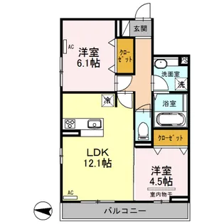 The S House Gran【302号室】の間取り