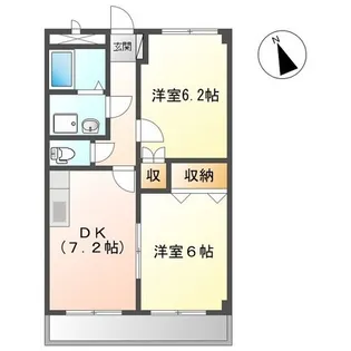サンコートK【105号室】の間取り