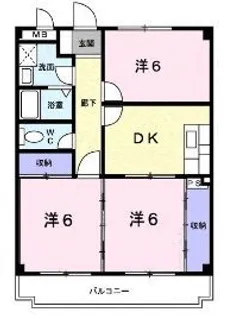 エクセルハイツ川口【201号室】の間取り