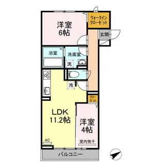 ジェルメⅡ【305号室】の間取り