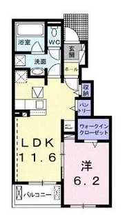 アヴァンティB【103号室】の間取り