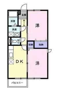 ベルシティB【102号室】の間取り