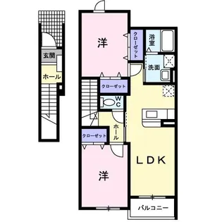 ベル・アルバA【203号室】の間取り