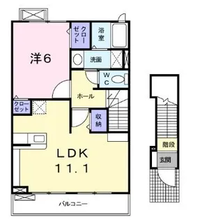 カーサ・ラッフィナートC【202号室】の間取り