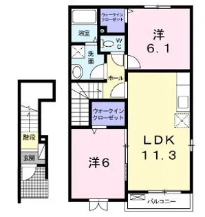 サンリット スクエアB【203号室】の間取り