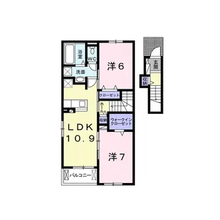 ジャルダンA【204号室】の間取り