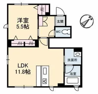 グランクロス沖野上W【102号室】の間取り