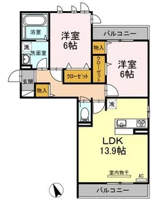 D-roomCⅢ【201号室】の間取り