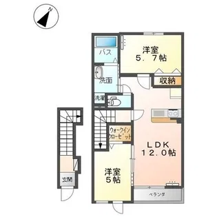 サクラーレ【206号室】の間取り