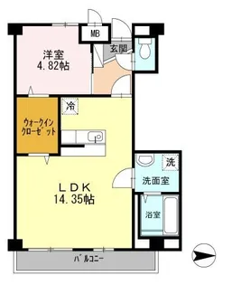 バンガーデン【203号室】の間取り