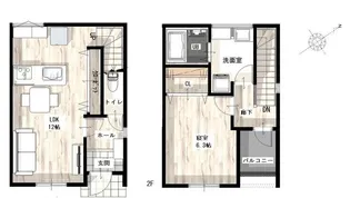 広島県福山市多治米町6丁目15-14【タウンハウス】の間取り