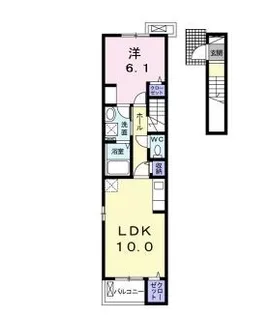 ブランシュ A【206号室】の間取り