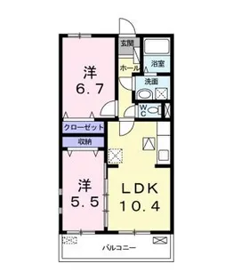 ブランシュ B【205号室】の間取り