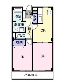 グランド ボナール【201号室】の間取り