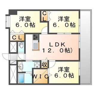 フラットリア春日【703号室】の間取り