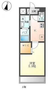 コルツ 駅家【101号室】の間取り
