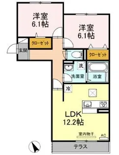暁雲【101号室】の間取り