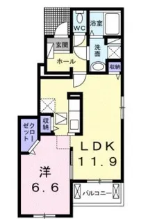 エレガンテ Ⅰ【101号室】の間取り