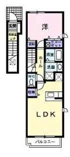 アンジュ ルナ【201号室】の間取り