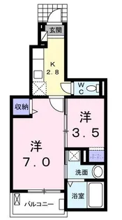 モンレーブM【104号室】の間取り
