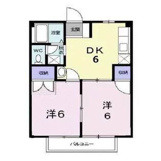 ニューシティどい【104号室】の間取り