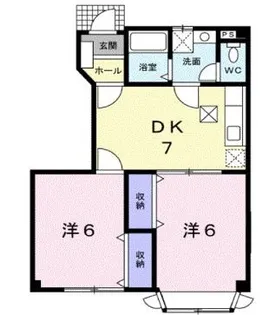ラ・ファミリア【102号室】の間取り