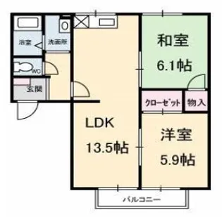 イーストパーク坂本 A棟【103号室】の間取り