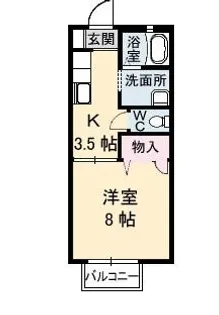 フレグランス東川口【102号室】の間取り
