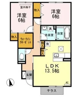 クリアル曙【102号室】の間取り