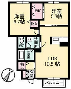 蔵王ヒルズ【102号室】の間取り