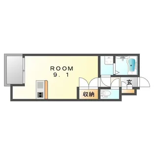 レオネクストカーサフェリーチェ【103号室】の間取り