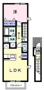 アプローズⅠ【201号室】の間取り