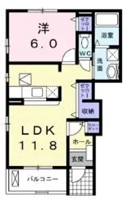 リヴィエール ロジュマン【101号室】の間取り