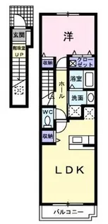 リヴィエールA【203号室】の間取り