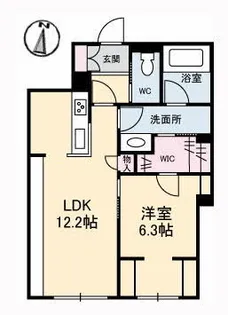 クロノス【102号室】の間取り