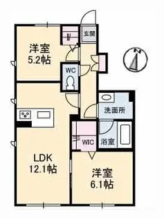 シャーメゾン ファンスタ【105号室】の間取り