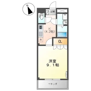 コンフォール【205号室】の間取り