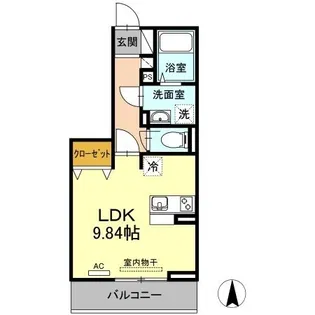 GTR手城【203号室】の間取り
