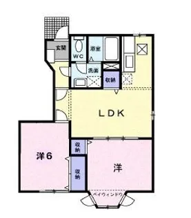 ラヴィリントスB【101号室】の間取り