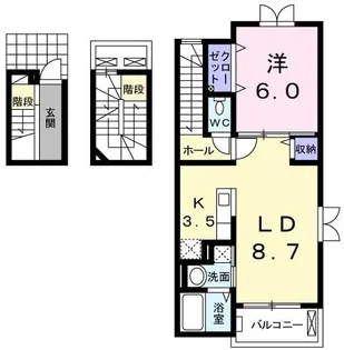 アドラブール【301号室】の間取り